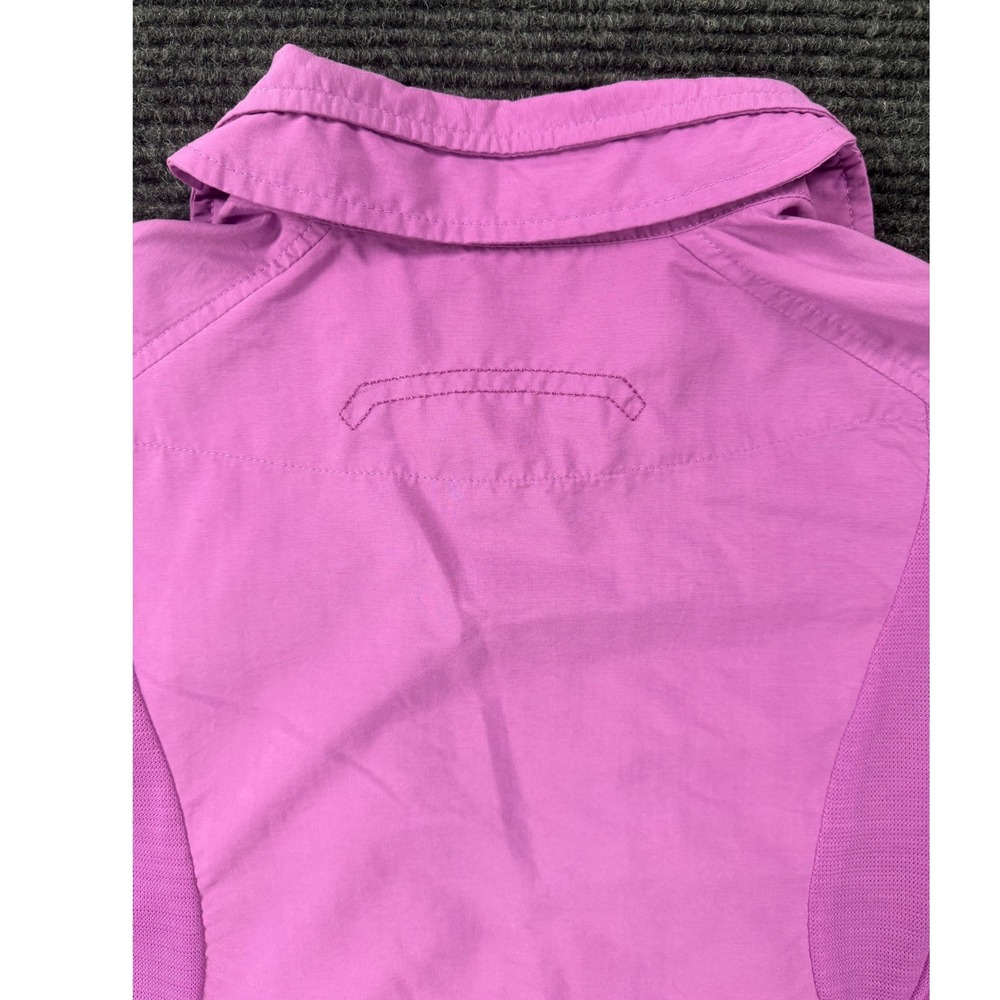 Mountain Hardwear Canyon Hiking Shirt Womens Medium Purple Short Sleeve OL3395 - Picture 10 of 11
